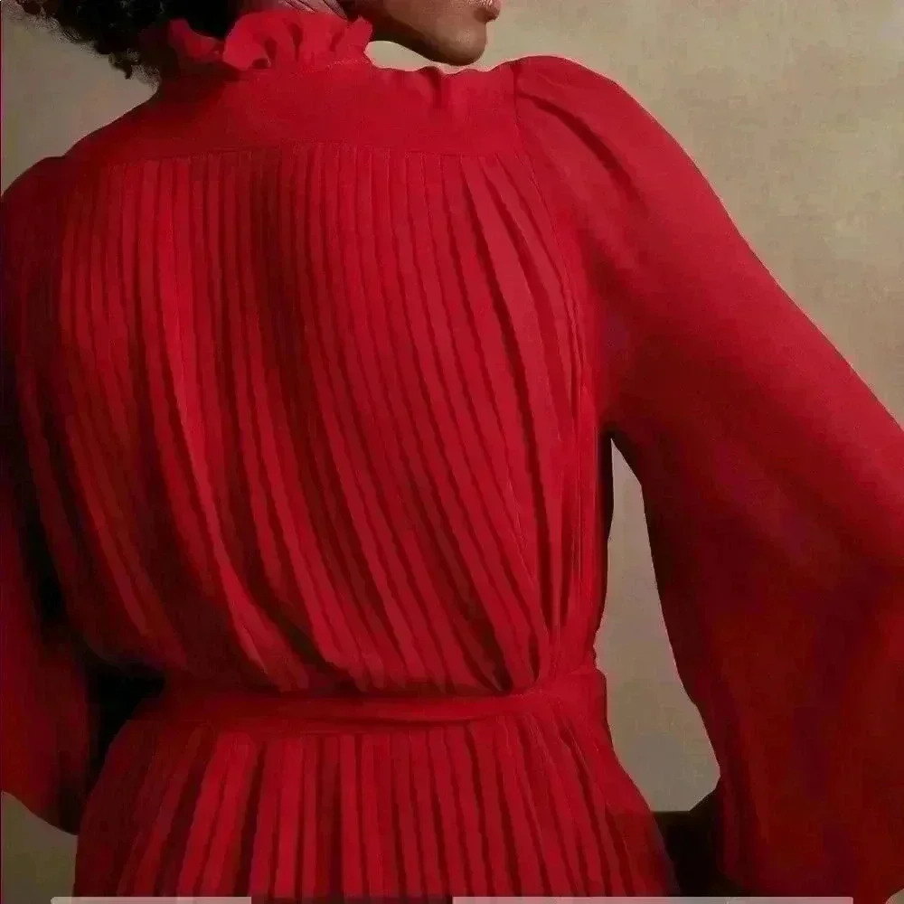 Banana Republic Chiffon Pleated Blouse - Picture 3 of 6